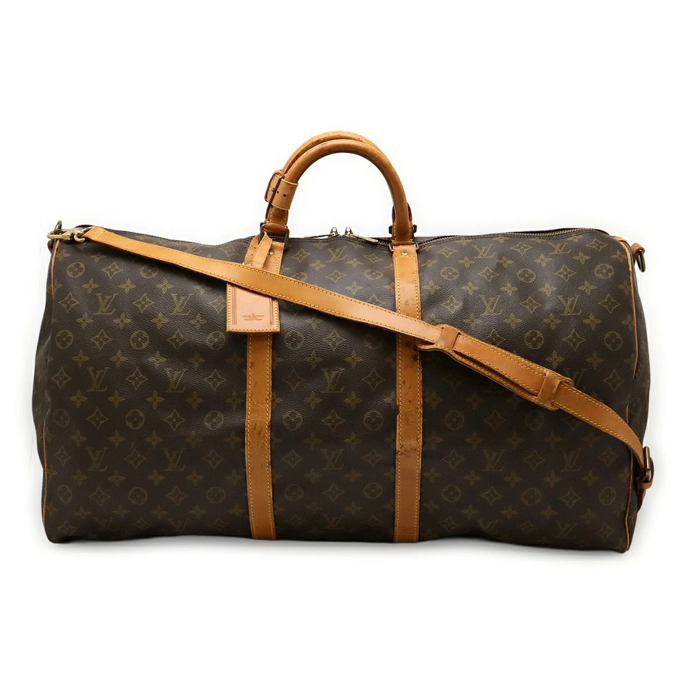 LOUIS VUITTON Monogram Keepall Bandouliere Boston Bag Travel Shoulder